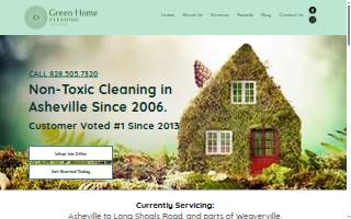 Green Home Cleaning website