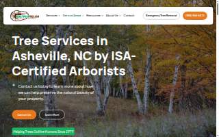 Heartwood Tree Care Asheville NC website