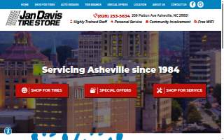 Jan Davis Tire Store website