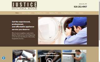 Justice Appliance Repair website