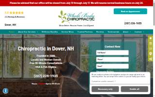 Whole Body Chiropractic website