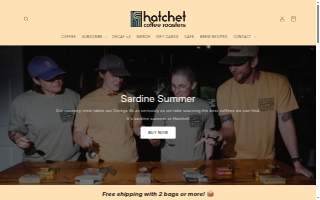 Hatchet Coffee website