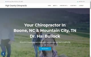 High Country Chiropractic website