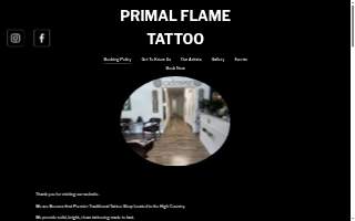 Primal Flame Tattoo website
