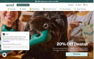 Woof Pack Pet Services website