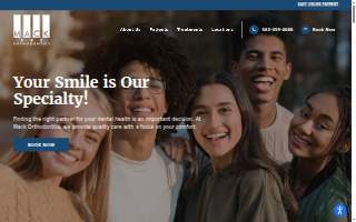 Mack Orthodontics of Burlington website