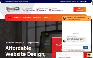 Take Charge Media of Burlington website