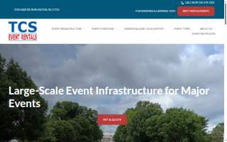 TCS Event Rentals of Graham website