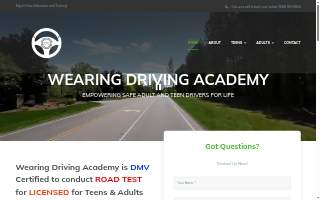 Wearing Driving Academy, LLC of Burlington website