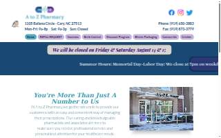A to Z Pharmacy website