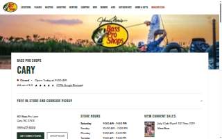 Bass Pro Shops of Cary website