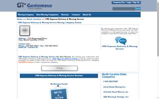 CMS Express Moving and Delivery website