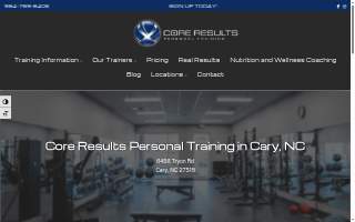 Core Results Personal Training website