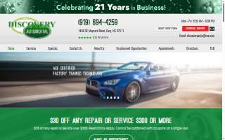 Discovery Automotive website