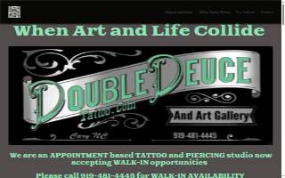 Double Deuce Tattoo and Art Gallery website