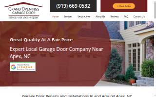 Grand Openings Garage Door of Cary website