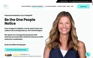 Headshots Cary NC & Raleigh NC by Sarah Anne Wilson Photography website