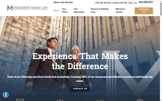 Montgomery Family Law of Cary website