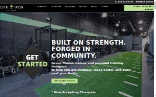 Oak and Iron Fitness website