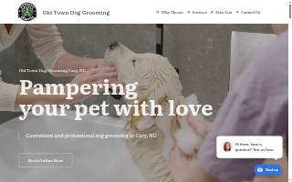 Old Town Dog Grooming website