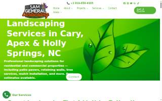 Sam General Landscaping website