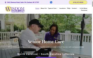 Wisdom Senior Care website