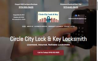Circle City Lock & Key Locksmith of Chapel Hill website