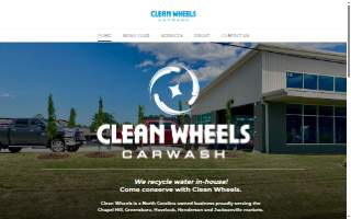 Clean Wheels Car Wash website