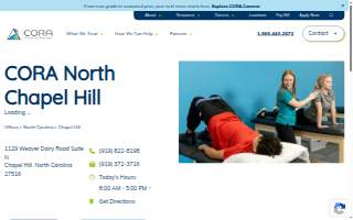 CORA Physical Therapy North Chapel Hill website
