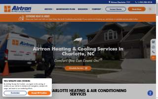 Airtron Heating & Air Conditioning of Charlotte website