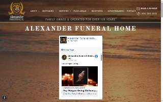 Alexander Funeral Home Inc. website