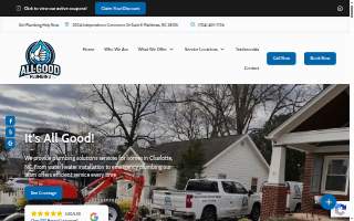 All Good Plumbing, LLC website