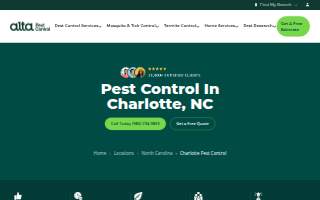 Alta Pest Control of Charlotte website