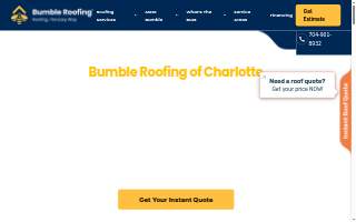 Bumble Roofing of Charlotte website
