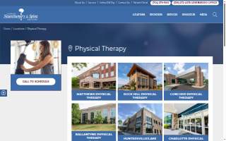 Carolina Neurosurgery & Spine Associates - Charlotte Physical Therapy website