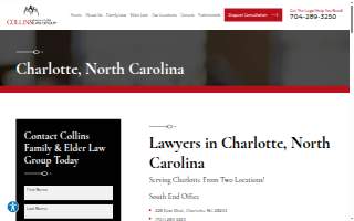 Collins Family & Elder Law Group of Charlotte website
