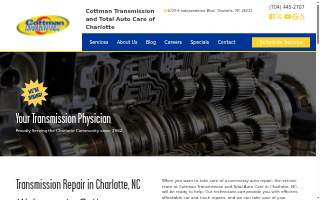 Cottman Transmission and Total Auto Care website