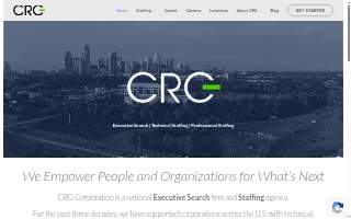 CRG Search & Staffing website