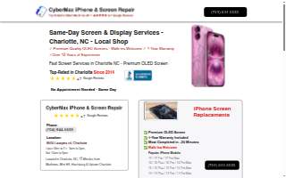 CyberMax iPhone & Screen Repair website