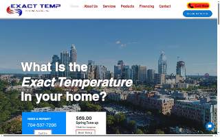 Exact Temp Heating & Cooling, Inc website