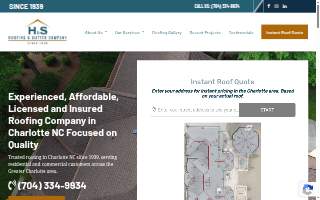 H & S Roofing & Gutter Company website