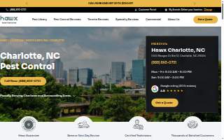 Hawx Pest Control of Charlotte website