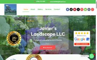 Javier's Landscape LLC website