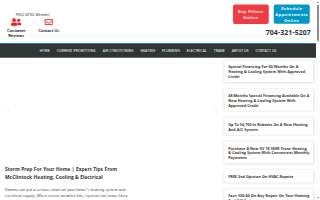 McClintock Heating and Cooling website