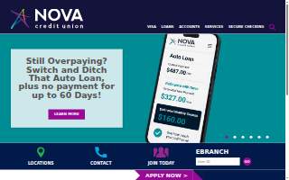 Nova Credit Union website