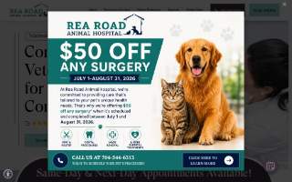 Rea Road Animal Hospital website