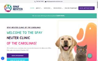 Spay Neuter Clinic of the Carolinas website