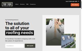 Top Tier Roofing Solutions website
