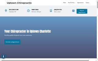 Uptown Chiropractic website