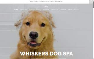 Whiskers Dog Spa website
